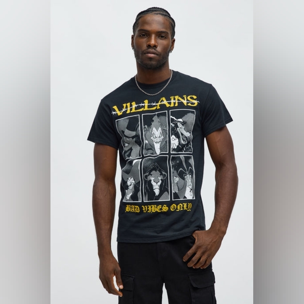 Disney Villains Bad Vibes Only Black T-Shirt